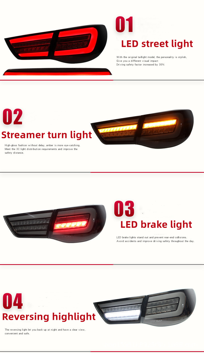 Auto Achterlichten voor Toyota REIZ 2010-2013 Achterlichten Achterlicht LED Signaal Rem Omkeren Parkeren FACELIFT Upgrade