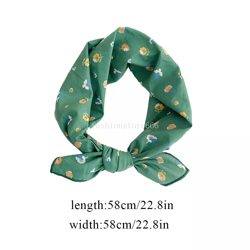 58 cm Stampa Cotone Lino Donna Ragazza Foulard Foulard Bandana Sciarpa Turbante Scialle Fazzoletto Accessori capelli Stile giapponese