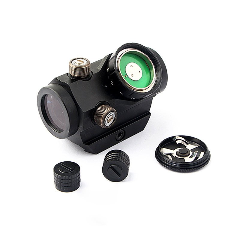 Mira telescópica red dot tático airsoft 3 moa, mira telescópica iluminada com colimador vermelho com montagem em trilho picatinny weaver de 20mm para caça