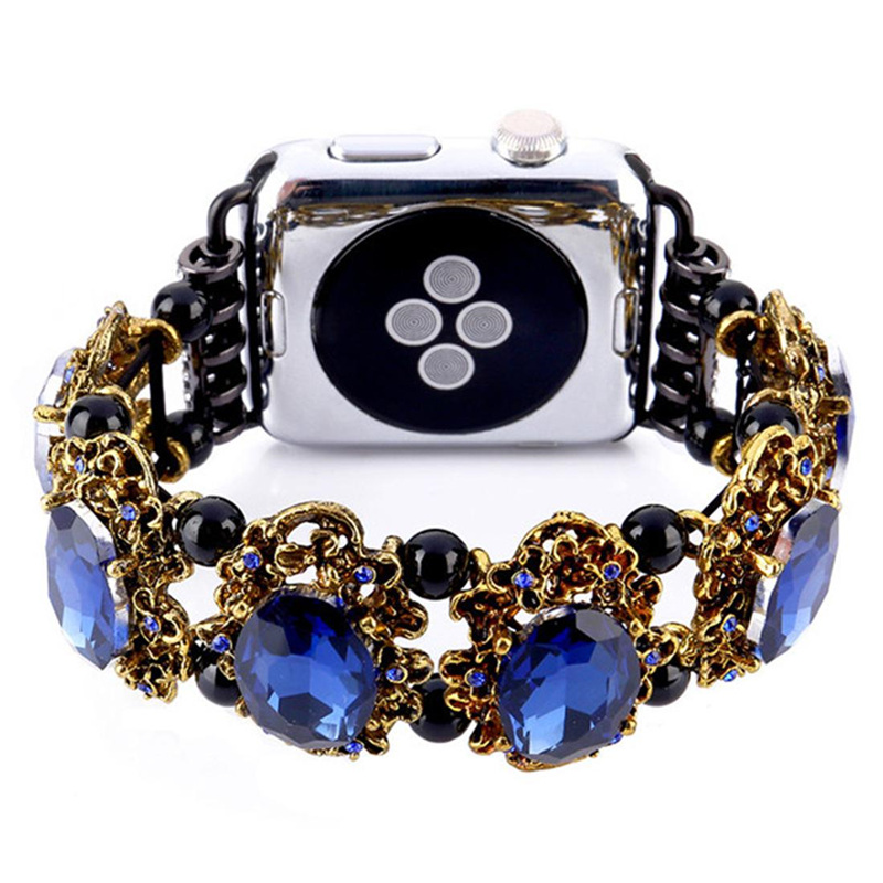 Mode femmes perles bracelets extensibles bijoux Bracelet pour Apple Watch Ultra 2 bande 9 8 7 6 SE 5 4 Bracelet iwatch 49mm 41mm 45mm 42 44mm 38mm 40mm