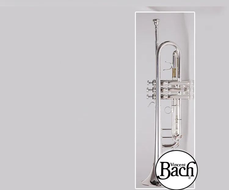 Blasmusik B-trompeta plana, instrumento Musical profesional Chapado en plata de dos colores, con funda, accesorios de boquilla 000