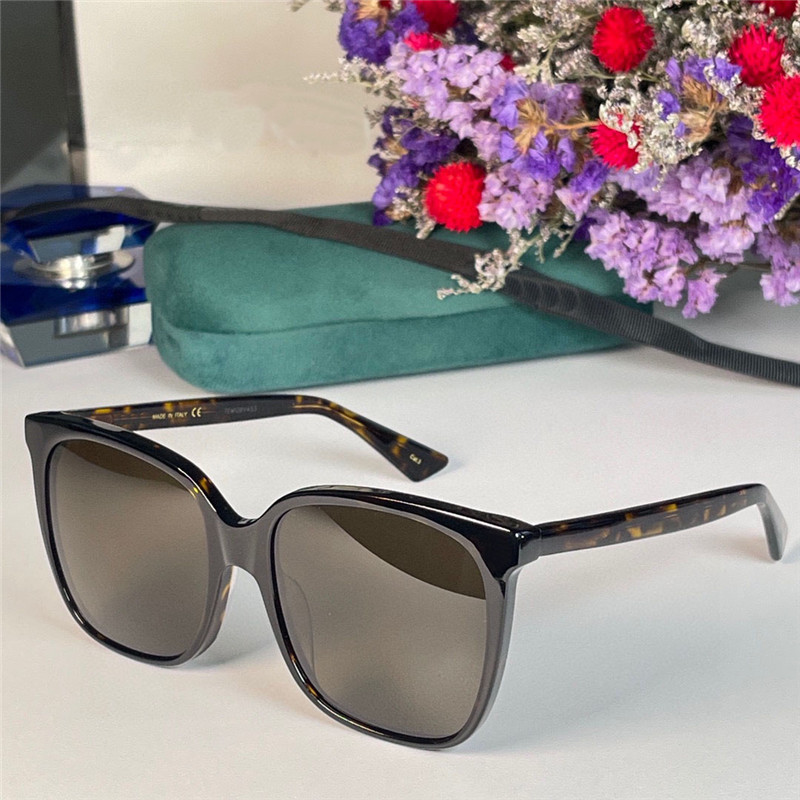 새로운 패션 디자인 대형 광장 선글라스 0022SA 클래식 아세테이트 프레임 단순하고 인기있는 스타일 UV 400 보호 안경