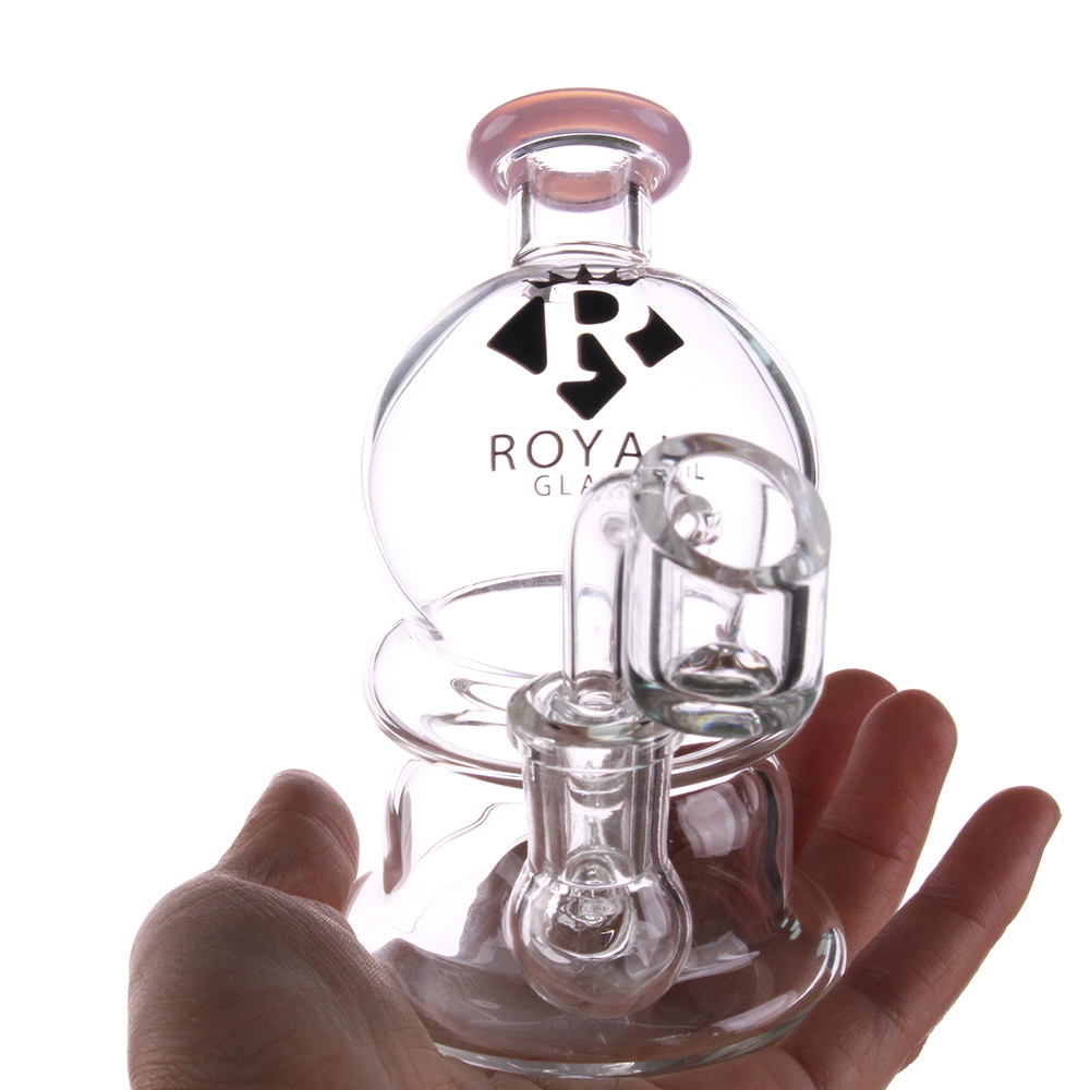 Partihandel 5 tum Nano Globe Rig Mini Dab Rigs Colorful Glass Bongs Hookahs Vattenrör 14 mm kvinnliga fogar Riggar Liten Bong med kvartsbanger