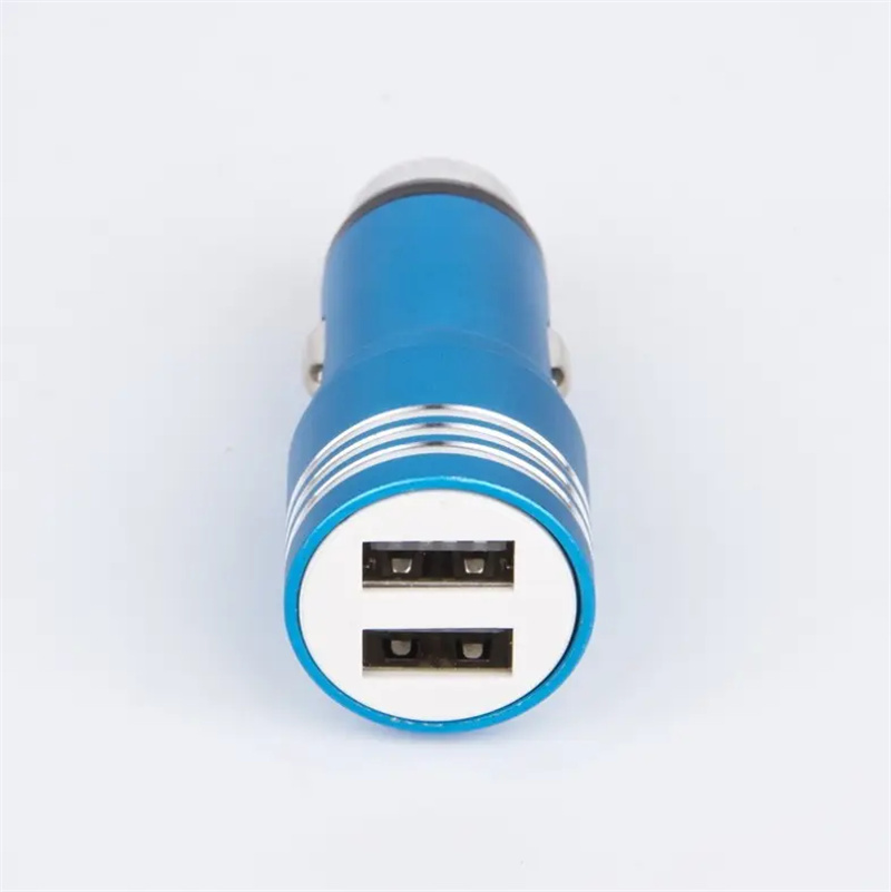 Hot Sale 2 in 1 dubbele USB-poorten 2 USB-autotelefoonoplader Oplaadlader met veiligheidshamer
