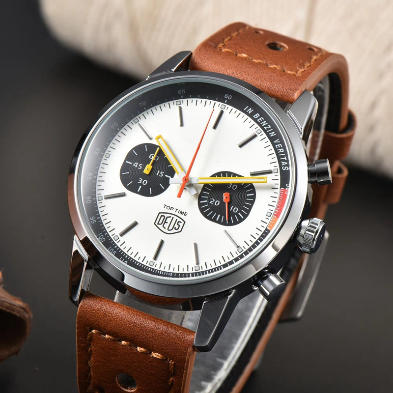 Наручные часы Breitl 2023 Мужские часы Пять игл Все циферблаты работают Кварцевые часы Высокое качество Лучший люксовый бренд Часы с хронографом Модный кожаный ремешок ТОП