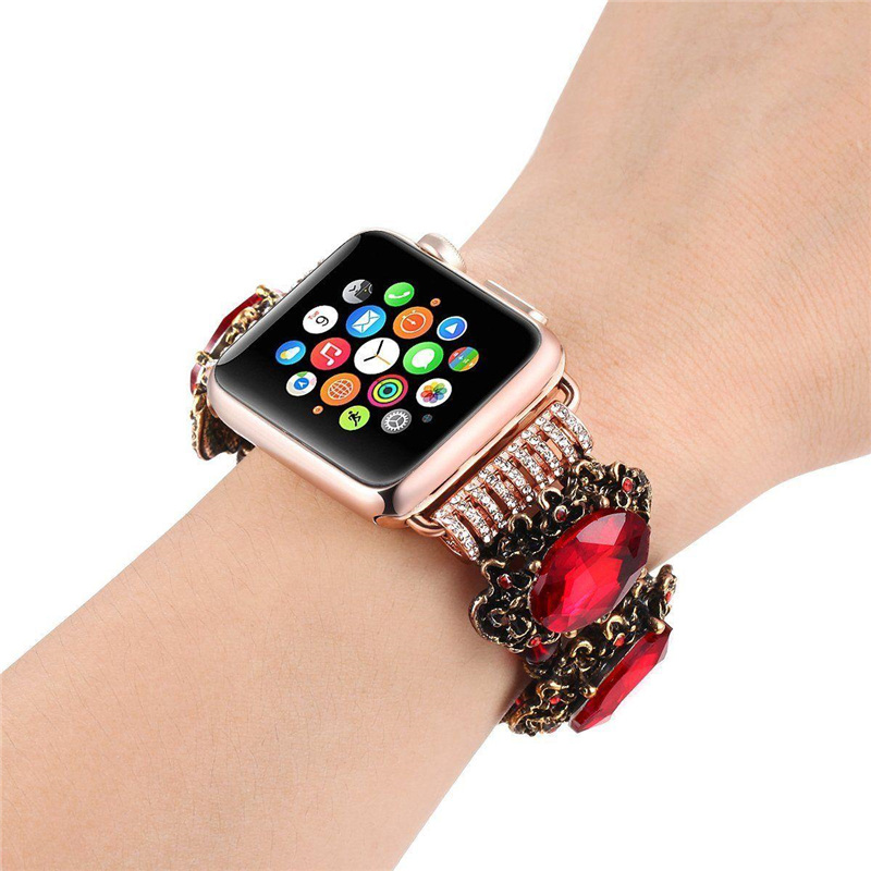 Mode femmes perles bracelets extensibles bijoux Bracelet pour Apple Watch Ultra 2 bande 9 8 7 6 SE 5 4 Bracelet iwatch 49mm 41mm 45mm 42 44mm 38mm 40mm