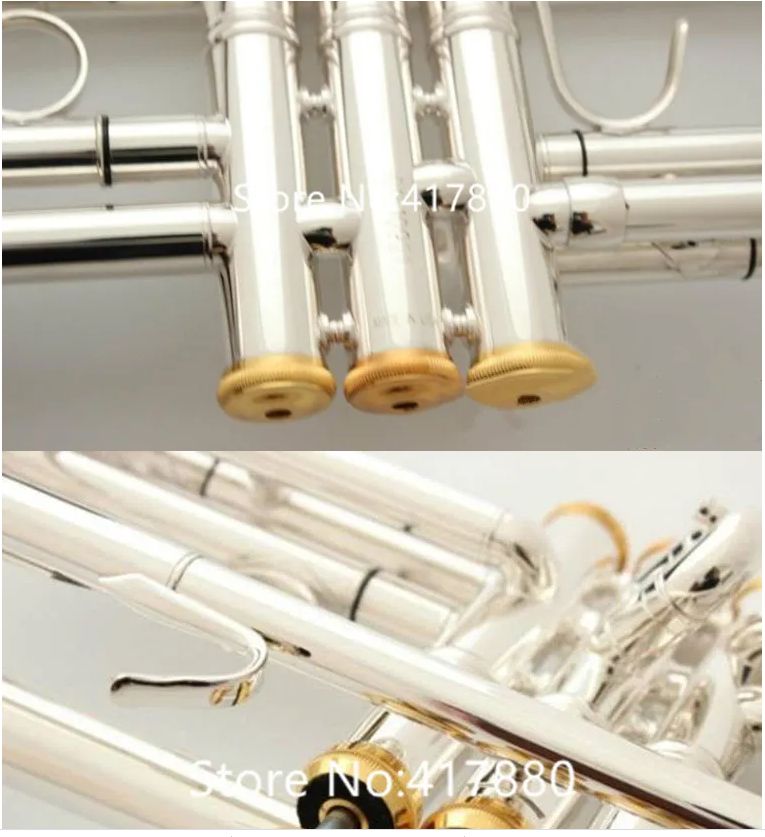 Professional LT197S-99 Trumpet B Flat Silver Plated Popular instruments Music With Case 