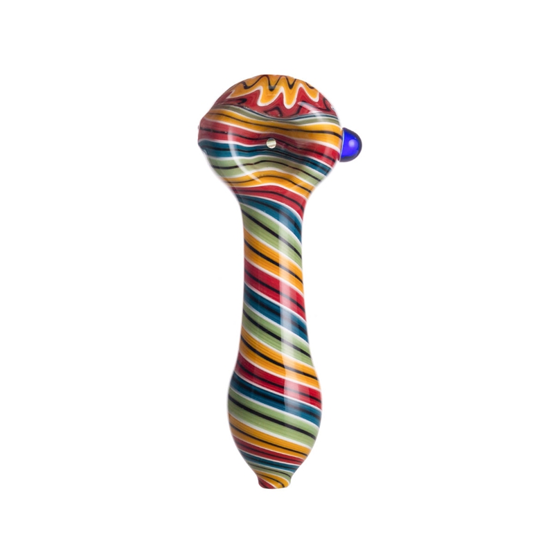 Cool coloré perruque Wag fumer Pyrex épais tuyaux en verre portable à la main à la main sèche tabac filtre cuillère bol innovant handpipes poche porte-cigarette DHL