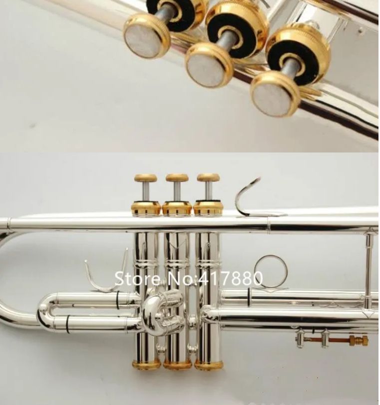 Professional LT197S-99 Trumpet B Flat Silver Plated Popular instruments Music With Case 