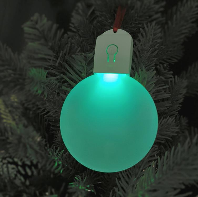 Sublimación en blanco LED Adornos navideños acrílicos con cuerda roja para decoraciones para árboles de Navidad SN6270