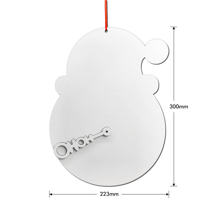 Décorations d'arbre de noël par Sublimation, calendrier de compte à rebours vierge, ornements de calendrier suspendu en bois MDF