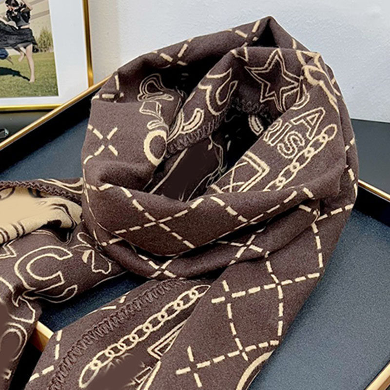 Nuevo diseñador de lujo bufandas con letras C para mujeres y hombres invierno pareja bufanda de Cachemira moda para mujer para hombre abrigo largo y cálido CSD231094