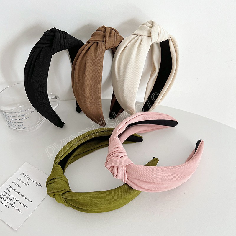 Mulheres meninas inverno outono nó macio hairband bandana adulto acessórios de cabelo jewley