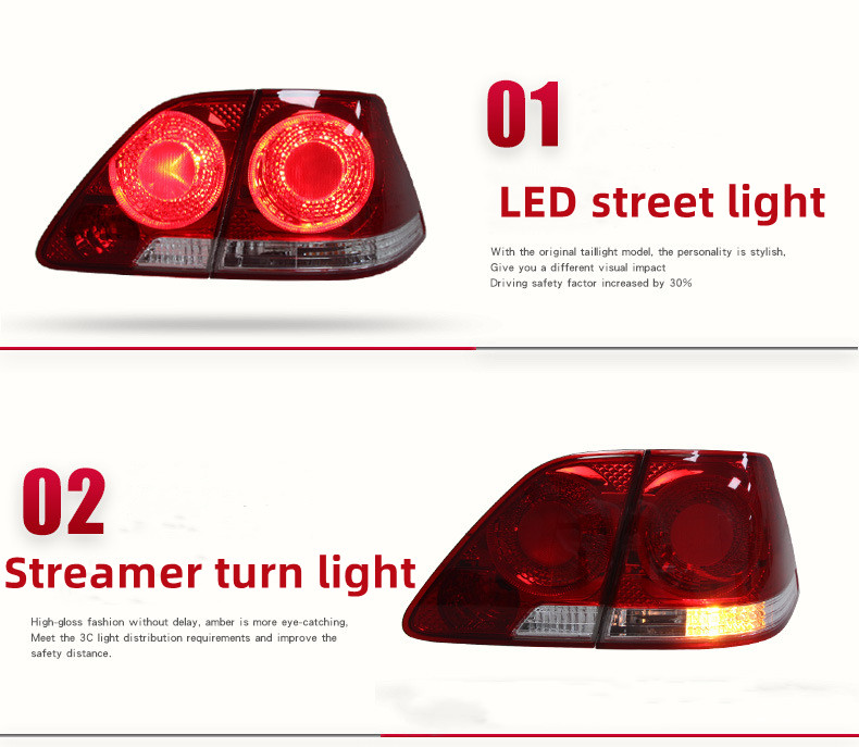 Automatyczne tylne światła dla Toyota Crown 2003-2009 G12 Tailglight LED Hamurek Turn Lampa sygnałowa Japońska wersja 6-oka światła tylne