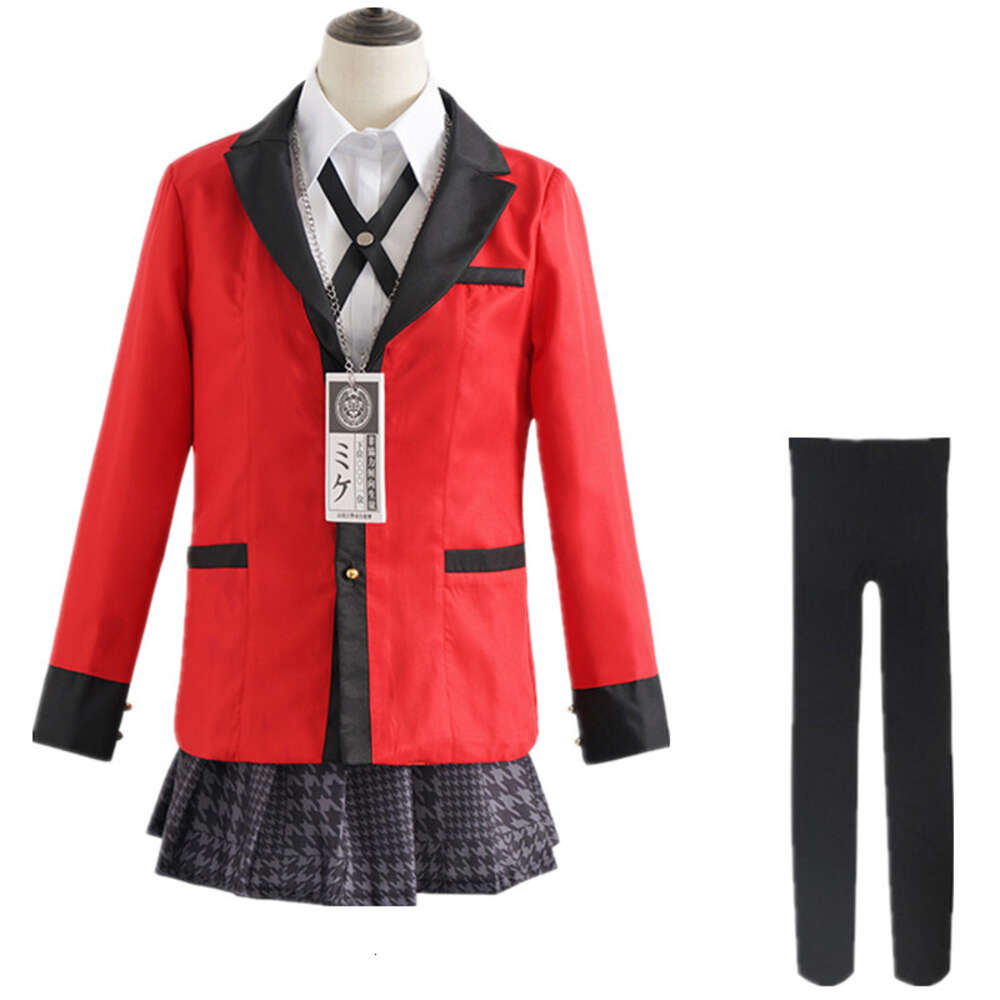 Anime Kakegurui Yomotsuki Runa Costume Cosplay Felpa con cappuccio gialla Cappotto Giacca Scuola Uniforme casual Vestiti di carnevale di Halloweencosplay