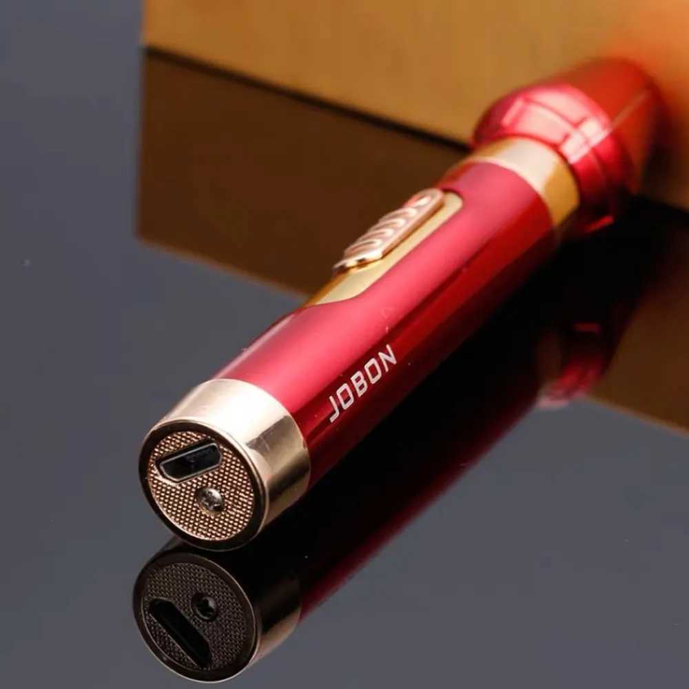 Lighters Rechargeable USB Lighter Creative Rotatable Friction Acupoint Massage Stick Charging Plasma Windproof Cigarette Lighter For Men RAEB