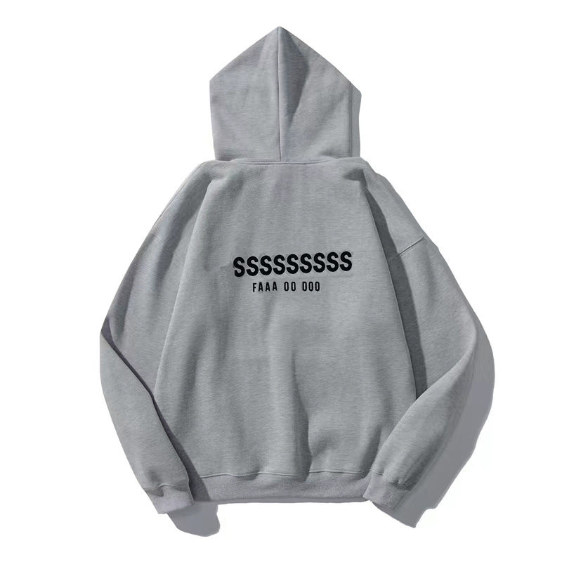 designer womens hoodie esse hoodie fashion cotton large letter logo stereoscopic silicone lconhigh high stree grey hoosie sports casual loose mens hoodie