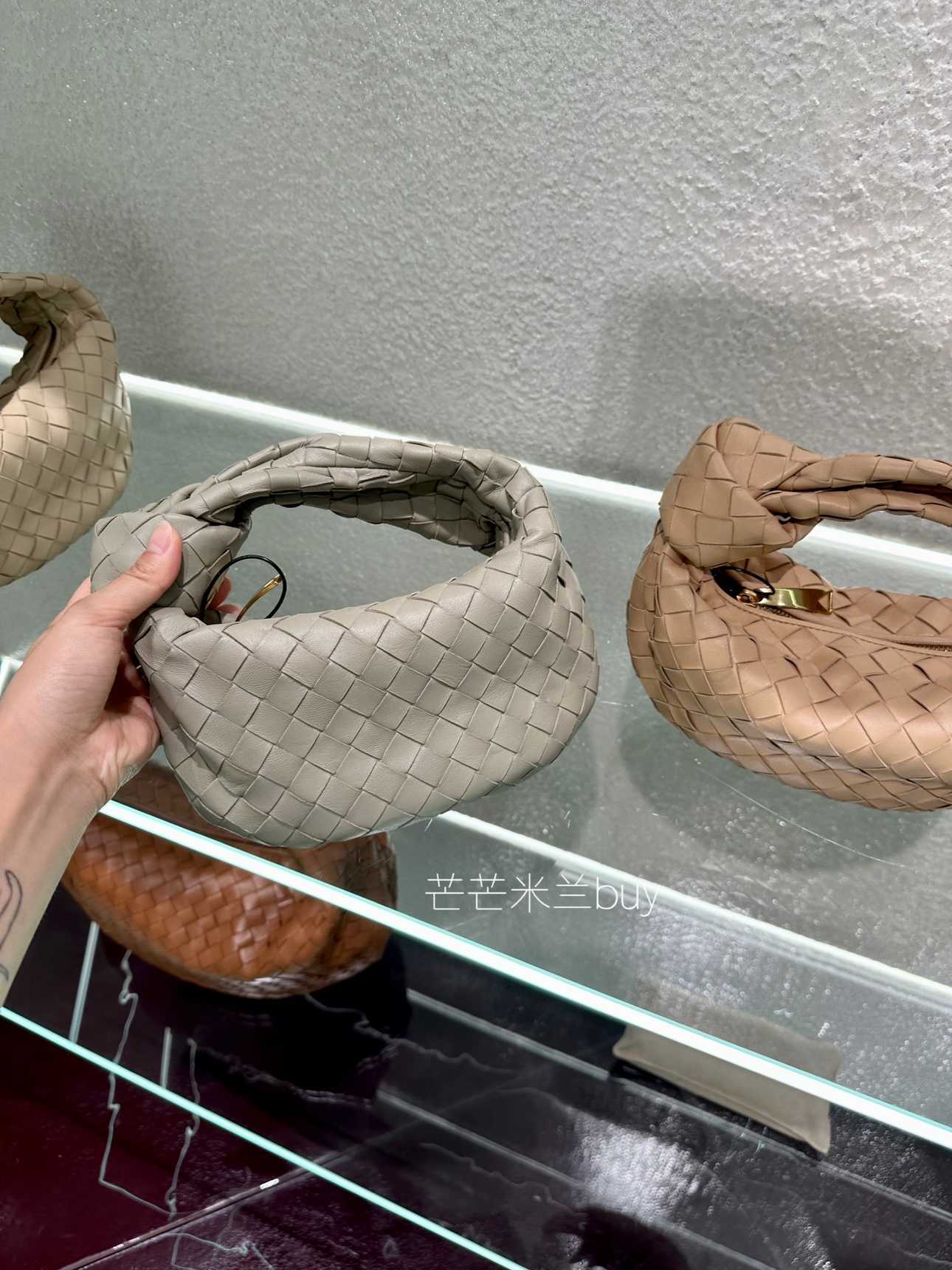 Dinner Bag Jodies Top Quality Bvs Venetaabotegs Knitted Stylish Totes Genuine Sheepskin y Intreccio Craft 23 New Color Mini Hand Handle Underarm Stone Green 93Y7