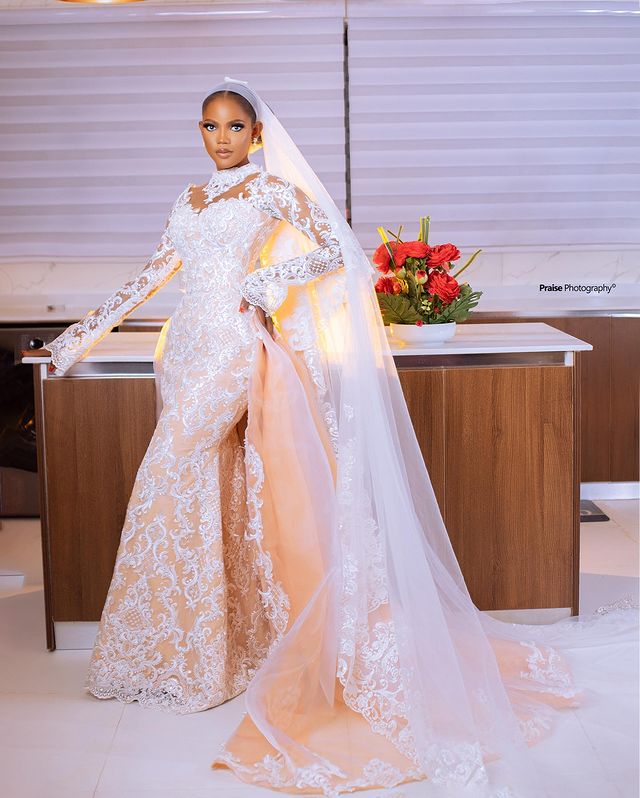 2023 Okt Arabisch Aso Ebi Plus Size Champagner Meerjungfrau Hochzeitskleid Spitze Abnehmbarer Zug Brautkleider Kleider ZJ033