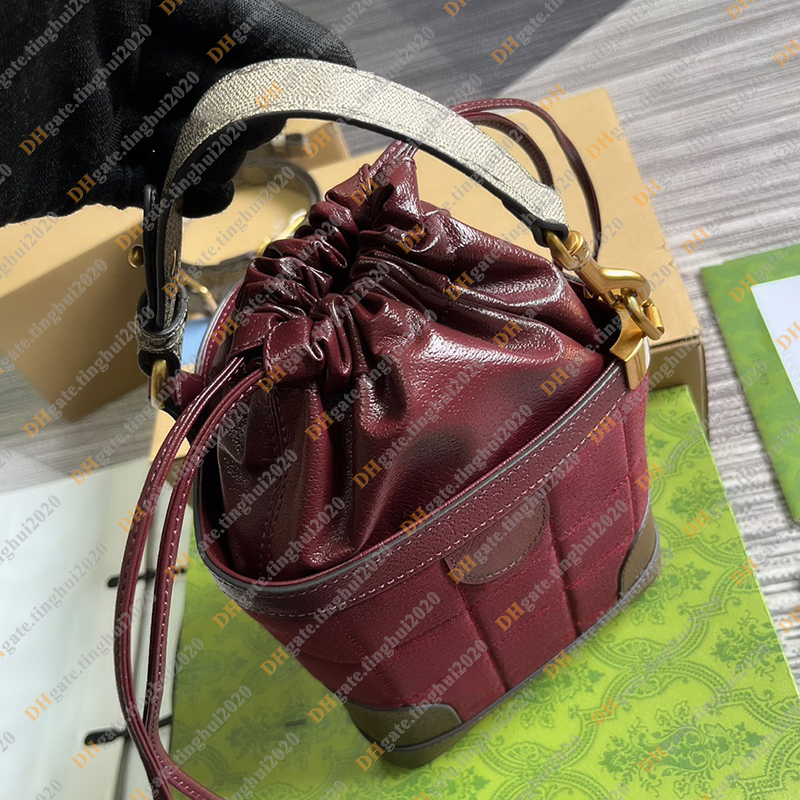 Ladies Fashion Casual Designe Luxury Bucket Bag Tote Crossbody Messenger Bag Shoulder Bags Handbag TOP Mirror Quality 752583 Pouch Purse