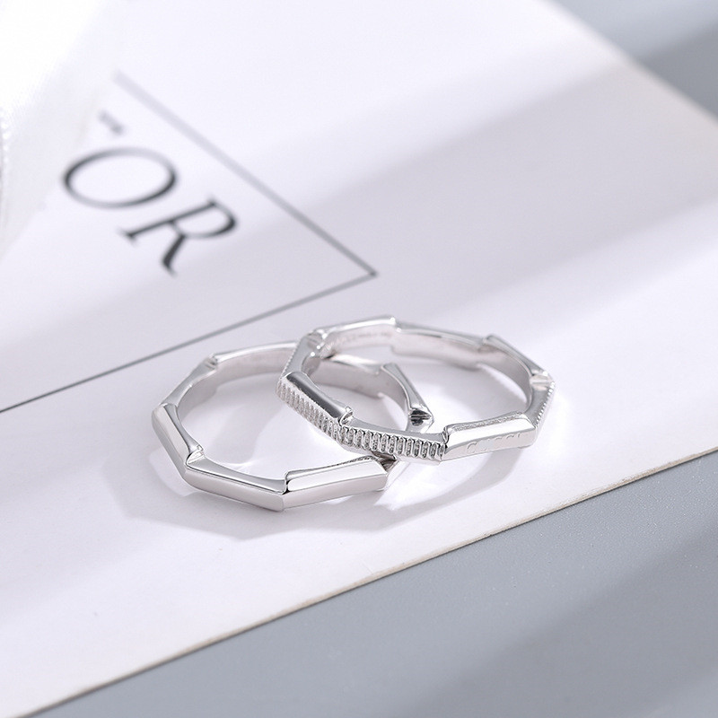 Mode-Ring 925 Ring Sterling Silber Ringe Link to Love Ohrstecker Ringe für Herren und Damen Party Hochzeit Verlobung Schmuck Liebhaber Geschenk