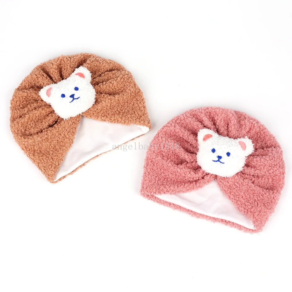 Baby Peuter Winter Hoed Warme Caps Meisjes Jongens Kids Cartoon Beer Oren Beschermen Hoeden Sjaal Oorklep Kap Pasgeboren Hoofd accessoires