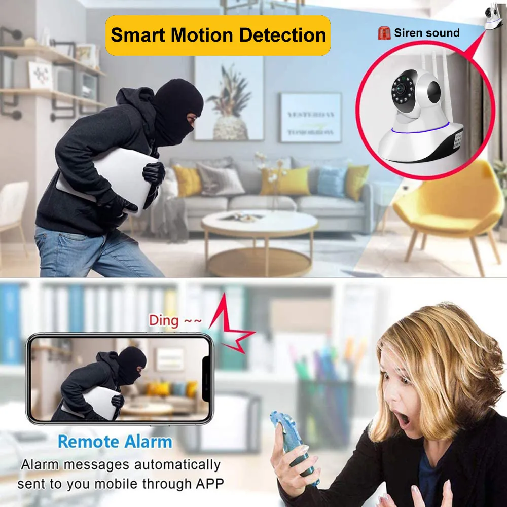 HD 3MP Wi -Fi Camera IP Smart Home CCTV 360 PTZ Nadzór kamera ochrona zabezpieczeń domowych Pet Baby Monitor wideo Secur Cam