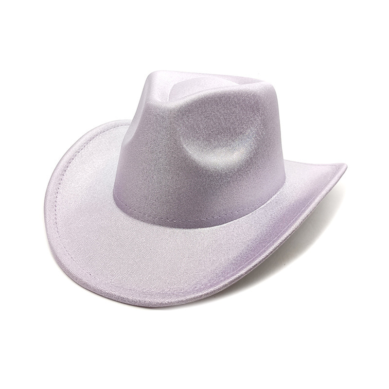 NEUE glänzende Western-Cowboy-Top-Hüte für Damen und Herren, Pailletten-Filz-Fedora-Hut, Damen-Jazz-Kappe, Herren-Kappen, bunte Fedoras, Party, Weihnachtsgeschenk, 10 Farben