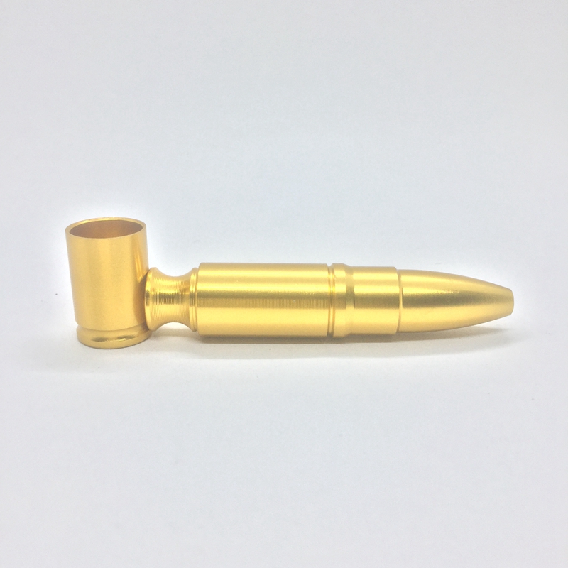 Mini Goud Aluminium Pijpen Bullet Cartridge Vorm Kruid Tabak Draagbare Verwijderbare Filterkom Innovatieve Handpijpen Filter Mondstuk Sigarettenhouder DHL