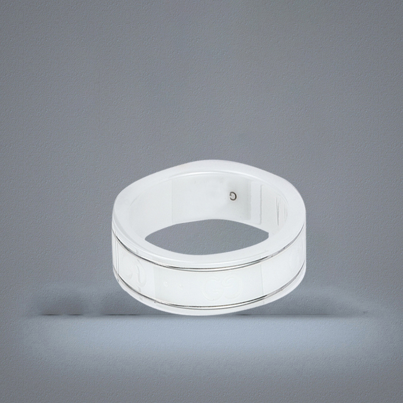 Keramik-Bandringe Schwarz Weiß für Damen Herren Schmuck Gold Silber Ring mit Box4702794
