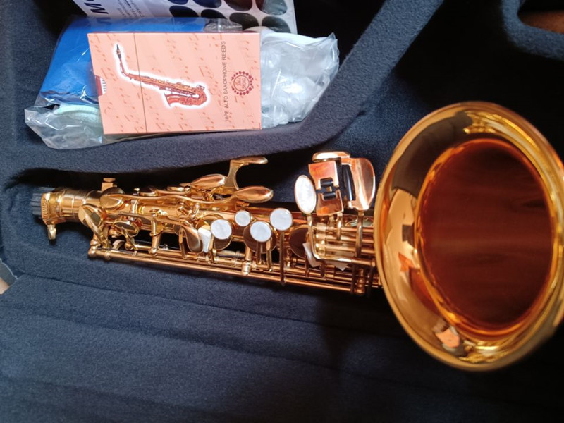 Nytt bästa kvalitet Golden Japan Brand Jazz Alto Saxophone YAS-62 Alto Saxophone E-Flat Professional Music Instrument med munstycke