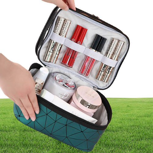 UOSC Women Double Layer Cosmetic Bag Make Up Organizer Bags Travel Waterproof Toatetry Storage Pouch Beautolog Makeup Cases Box T7972550