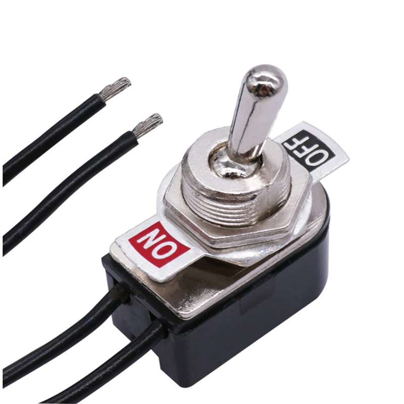 Mini Toggle Rocker Switch DC instantaneous Switch ON-OFF-ON Motor Reverse Polarity With Wire Switch