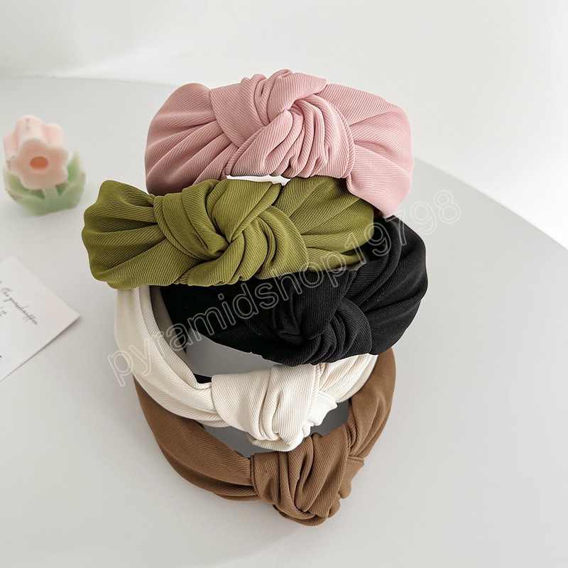 Mulheres meninas inverno outono nó macio hairband bandana adulto acessórios de cabelo jewley