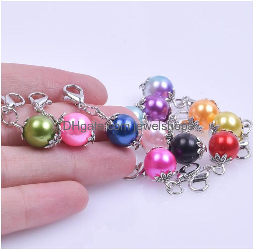 Fashion Charms med hummerlåslegering dingle Imitation Pearl DIY för smycken tillverkningstillbehör storlek1.22*0,39 