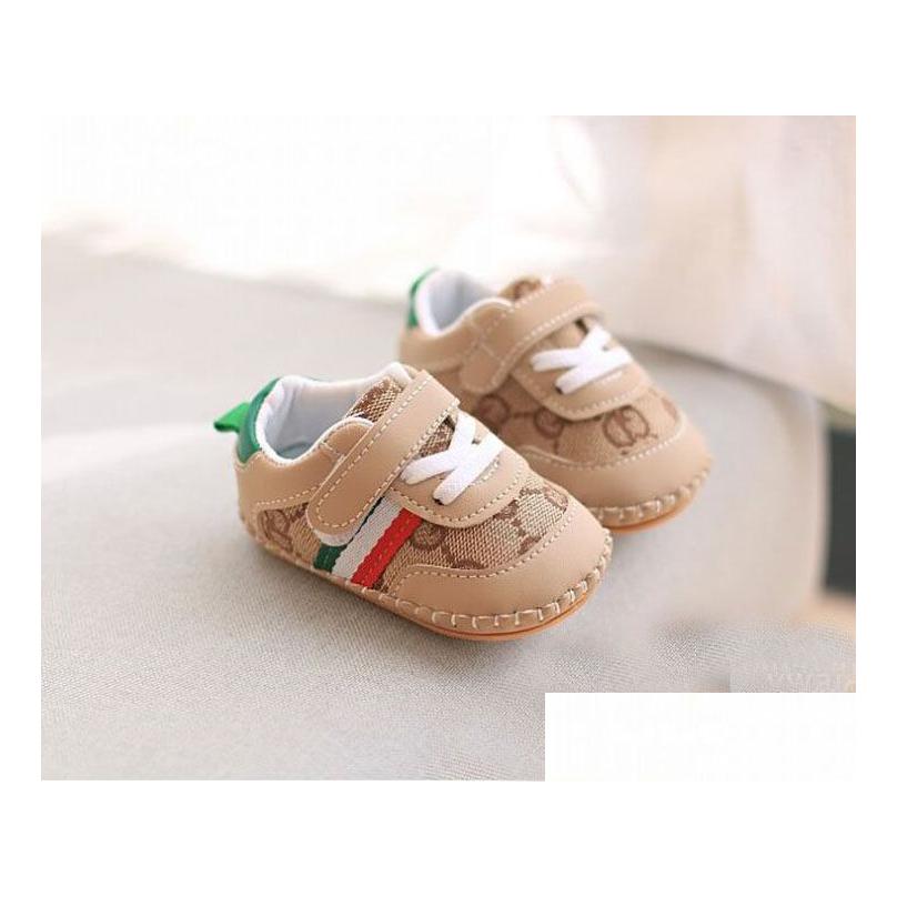 First Walkers Newborn Print Sneakers Casual Shoes Soft Sole Prewalker Infant Baby Sports Kids Designer Shoe