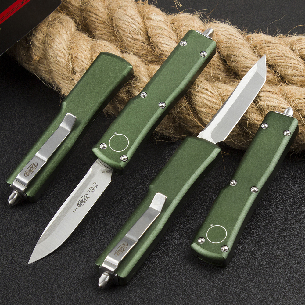 Nuovo micro tech mini UTX70 Coltello automatico D2 Lama Manico in alluminio aeronautico Camping Outdoor Combattimento tattico Coltelli autodifesa UT85 UT88 BM 3400 4600 3300