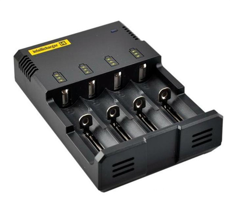 100% autentisk Nitecore New i4 Intellicharger Universal 1500mAh Max Output Chargers för 18650 18350 26650 10440 14500 Batteriladdare