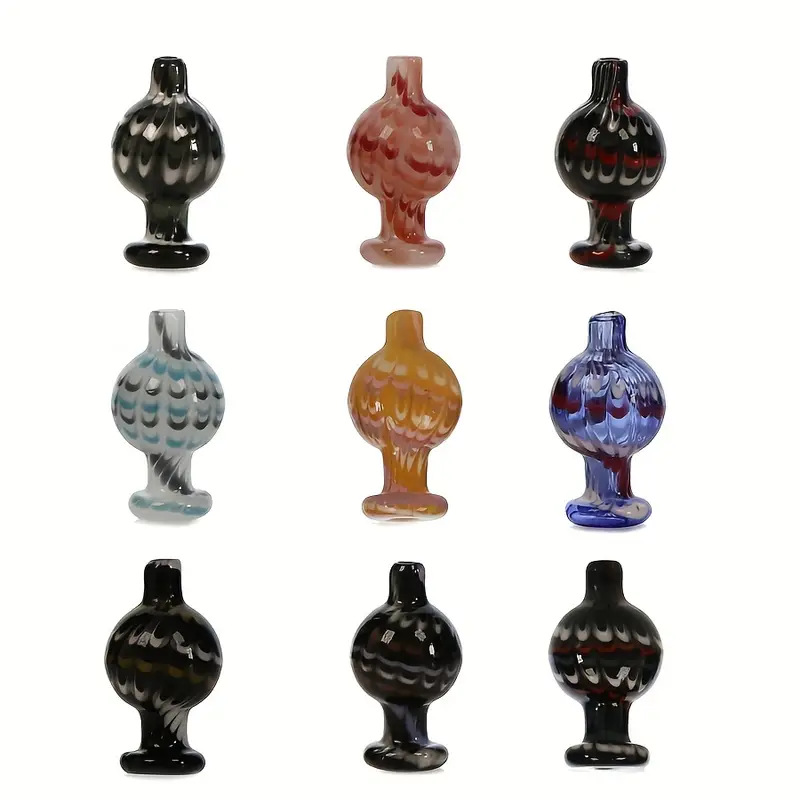 Ultimi colorati Pyrex Vetro spesso Bubble Carb Cap Filtro Cappello Chiodi Dabber Bong Oil Rigs Fumatori Pipa ad acqua Fatti a mano Bong Bowl Accessori DHL