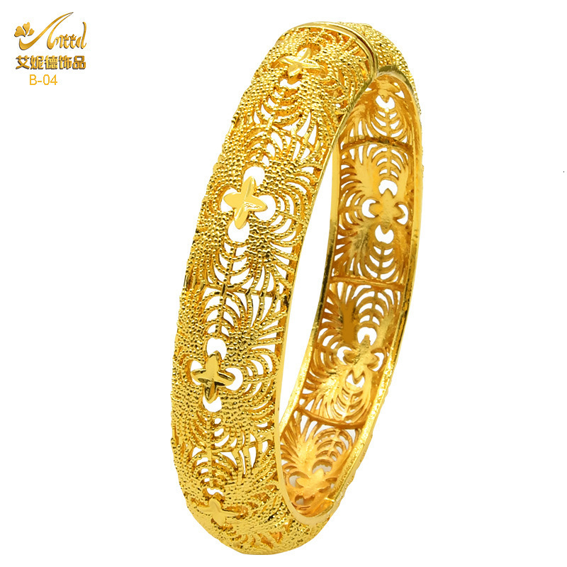 BANGAS de 24K lote etíope na África Moda de ouro Bangles para mulheres Africanas Bracelet Jewelry Gifts 210713273s