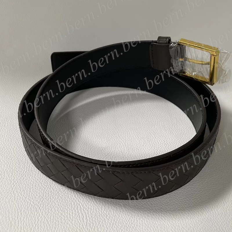 Premium leren modegeweven riem, 3,5 cm brede herenriem voor heren- of damesriemen met doos