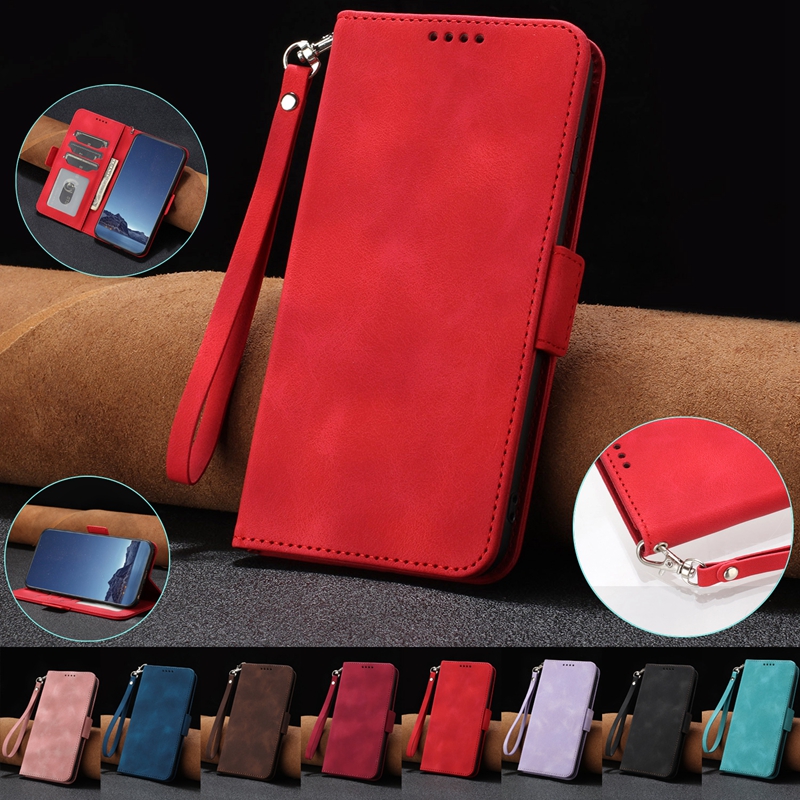 Anti-theft Brush Design Leather Wallet Cases For Samsung S23 FE Ultra S22 Plus A25 A24 M34 M54 F14 M14 A34 A04E A54 A14 A73 A53 A33 Holder Flip Cover Retro Vintage Pouch