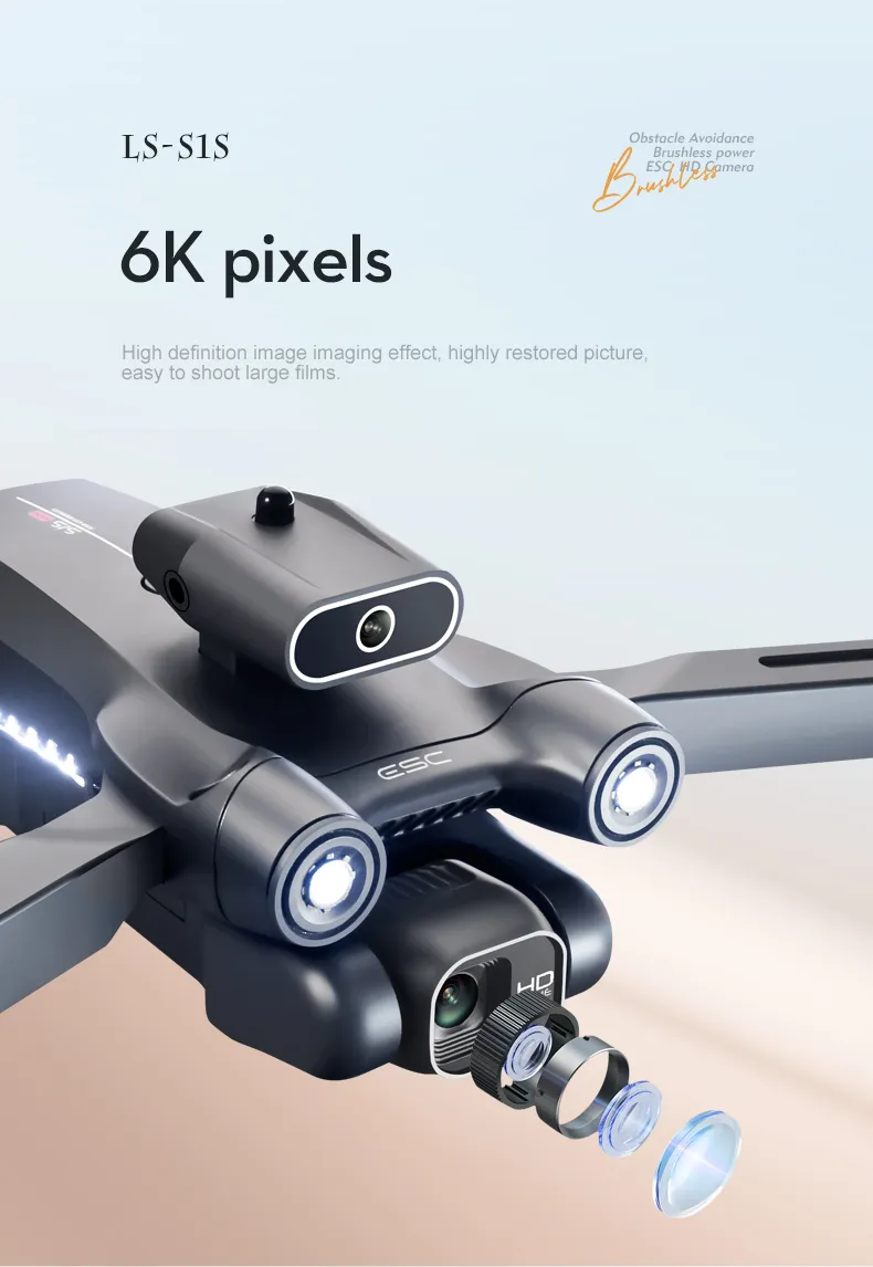 Neue Mini-Drohne, professionelle 6K-HD-ESC-Kamera, optischer Fluss, Positionierung, 360-Grad-Hindernisvermeidung, faltbarer Quadcopter, Kindergeschenk