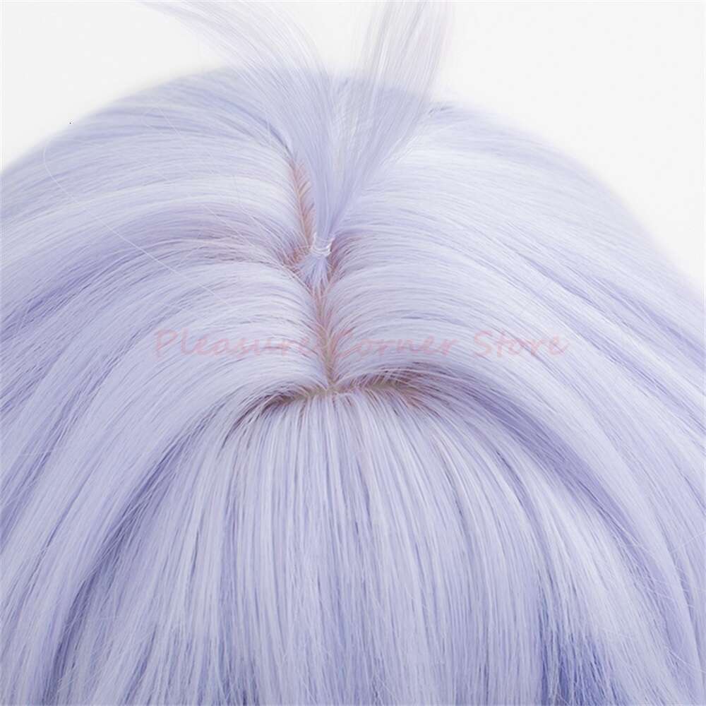 Honkai Star Rail Bailu Cosplay Wig Mauve Gradient Dubbel hästsvans förhandsflätad Twid Braid Cosplay värmebeständig syntetisk wigcosplay