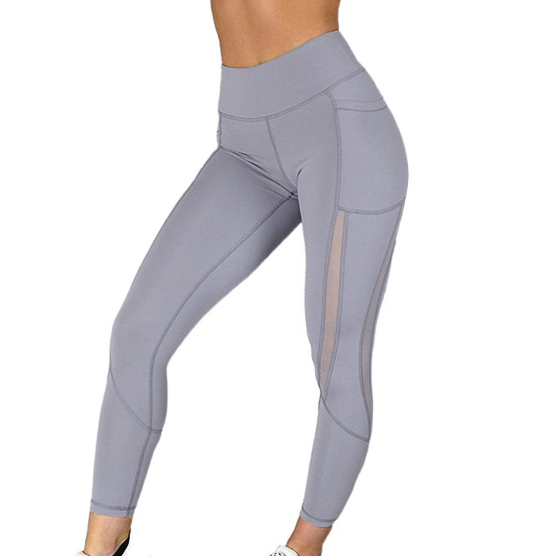 Sports Yoga Pants Mujer Activewear Gym Pocket Pocket Leggingi Kobiety Czarne wysoką talię Push Up Leggins Rajstopy fitness