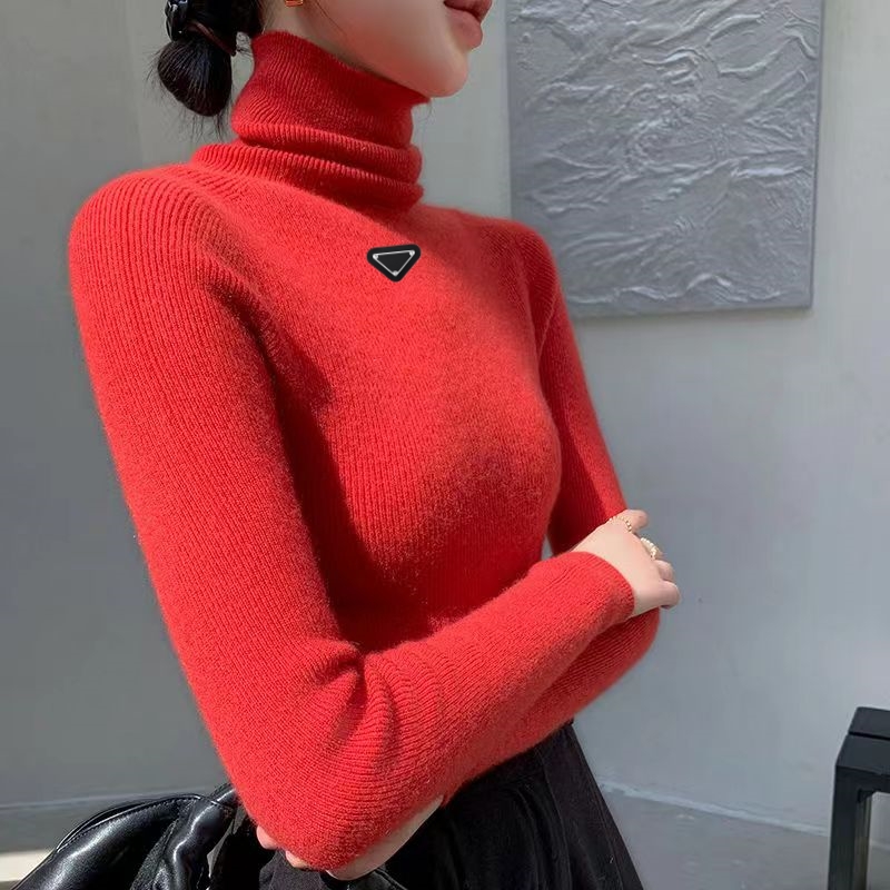 Women sweater designer Knitted sweaters Top S M L XL XXL High Neck Sweater Knitwear Winter Warm Pullover Fashion Women's Clothing