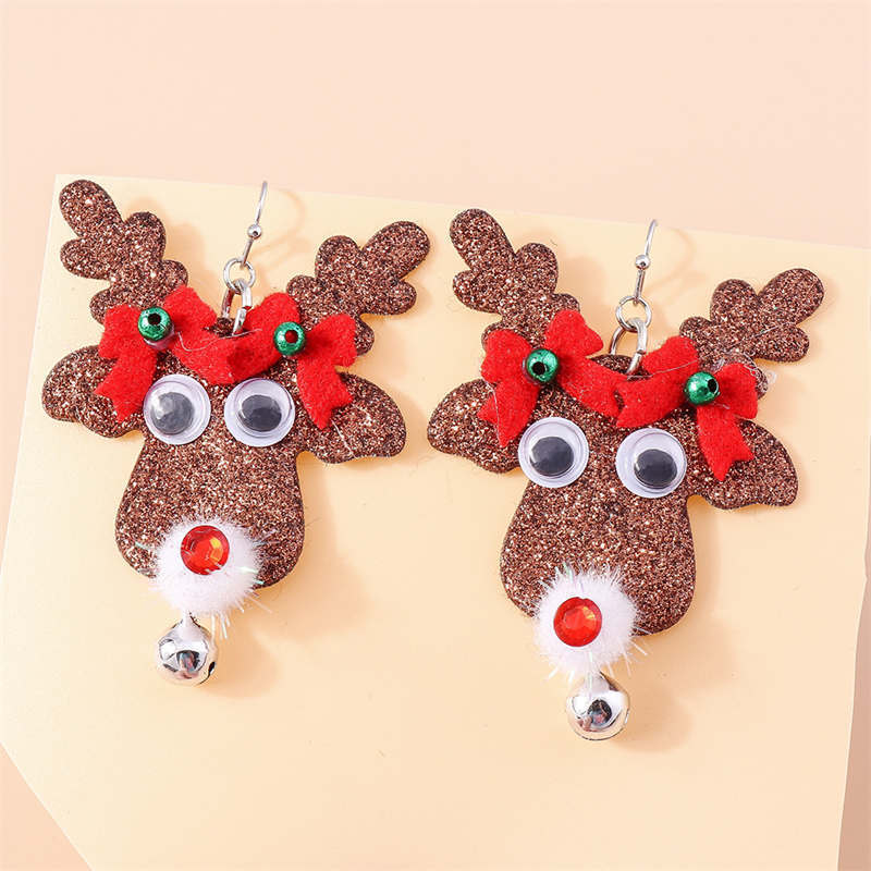 designerchristmas design örhänge smycken öronhängen dekorationer charm Bell Santa Claus Tree Deer Cartoon Toy Merry Xmas New Year Festive Gift Party Supplies Orna