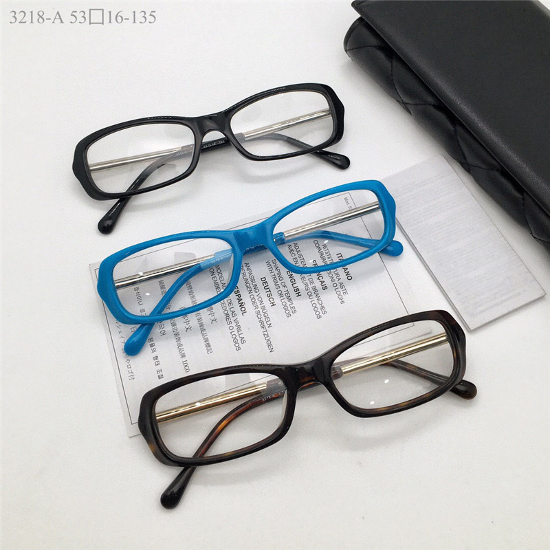 New fashion design optical glasses 3218-A small square frame acetate temples men and women eyewear simple popular style clear lenses eyeglasses top quality