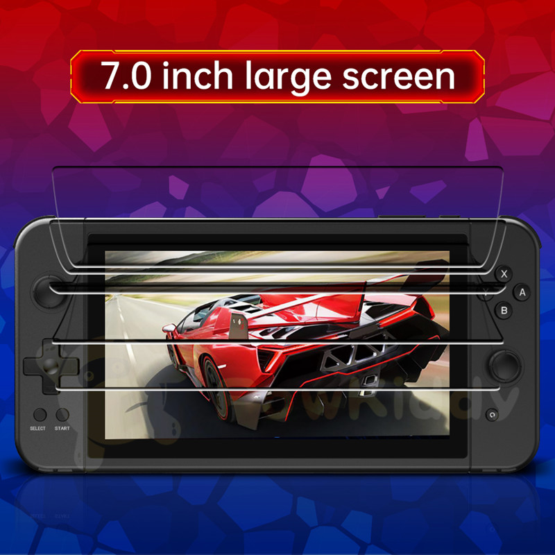 X70 game 7 Inch Hd Screen Retro Video Game Console 32g/64g 10 Simulators Handheld Game Players Support Two-Player Battle