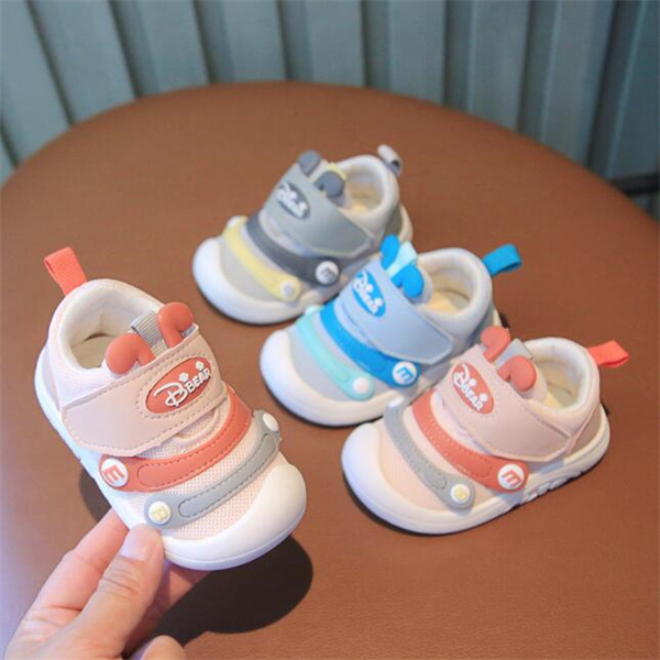 Весенне-осенняя детская обувь, обувь для малышей с героями мультфильмов, нескользящая детская обувь с дышащей сеткой на мягкой подошве